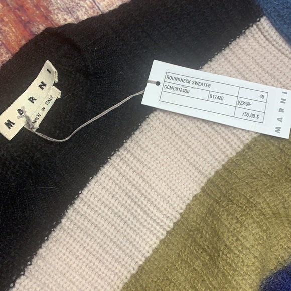 MARNI - Marni crew neck sweater with multicolor bands - Picture 4 of 9